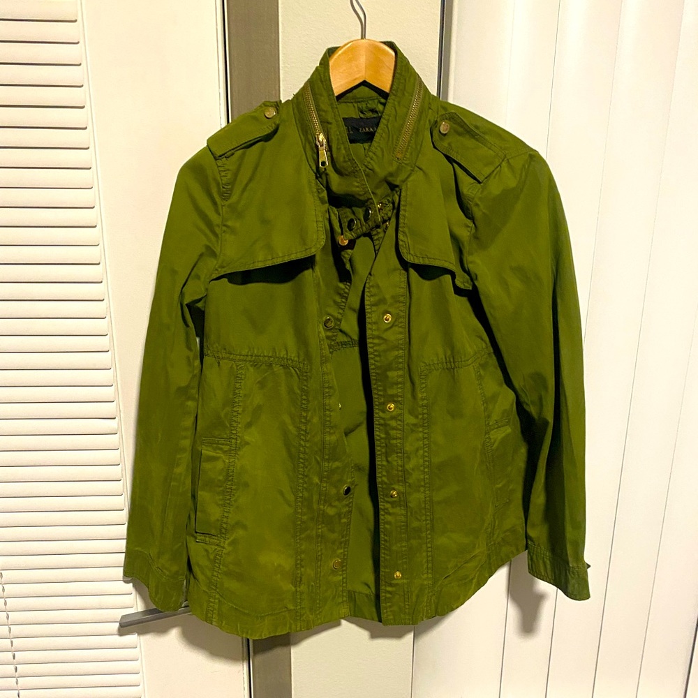 Zara green jacket.